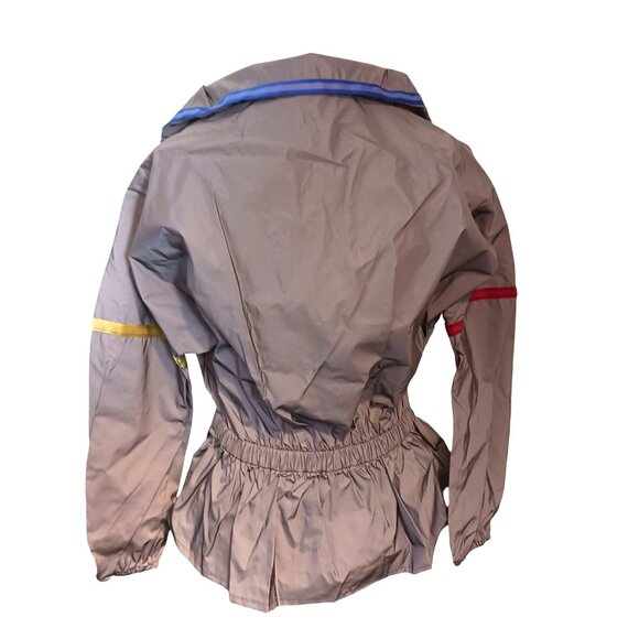 New Terez Neon‎ Glow Gear Reflective Peplum Activewear Jacket in Grey Multi, S - Picture 8 of 16